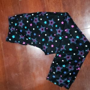 Ninas girls 10 12 Pajama pants  black with stars